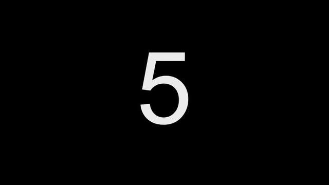 Countdown On A Black Background With A Red Blinking Dot