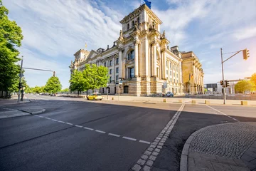  View on the famous Reichtag parliament building during the morning light in Berlin city © rh2010