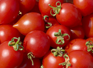 Red tomatoes background. Group of tomatoes.
