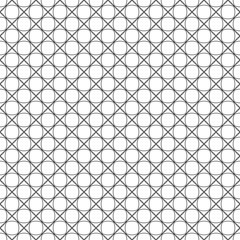 Seamless surface pattern with symmetric geometric square ornaments. White diagonal rhombus, diamonds like stripes abstract on white background. Crossing lines wallpaper. Digital paper swatch. Vector.