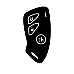 Car key and of the alarm system black icon .
