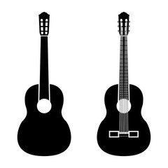 Guitar black icon .