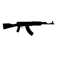 Assault rifle black icon .