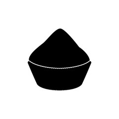 Cupcake black icon .
