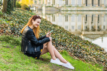 Woman listening music