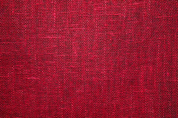 Abstract red fabric background.