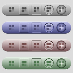 Component options icons on horizontal menu bars