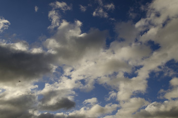 cloudy sky in summer outdoor. sunny blue cloudy sky outdoor in summer