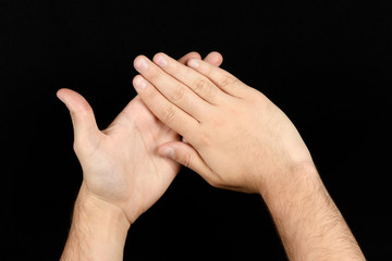 The language of the deaf English version of the gesture the letter H Signaling BSL