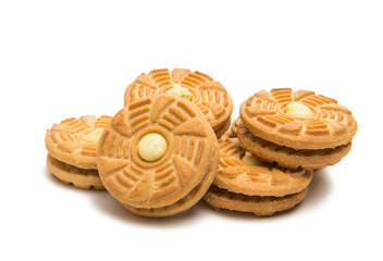Double biscuits isolated