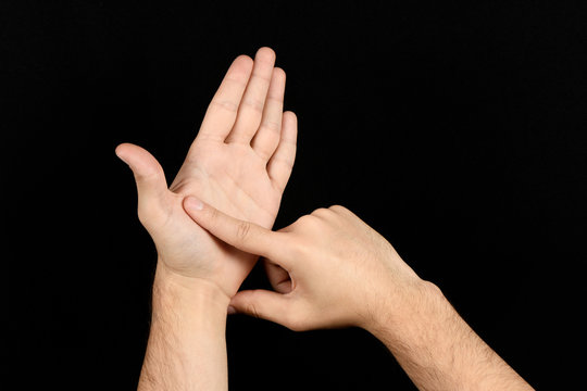 The language of the deaf English version of the gesture the letter L Signaling BSL