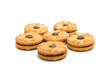 Double biscuits isolated
