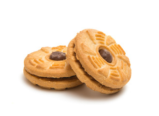 Double biscuits isolated