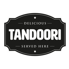 Tandoori vintage sign stamp - obrazy, fototapety, plakaty