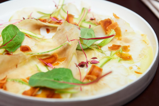 Carpaccio from artichoke and bottarga