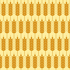 Wheat ear symbol seamless pattern vector