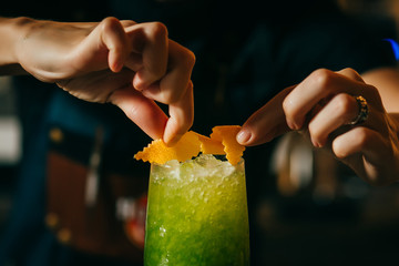 Green apple cocktail