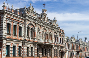 Obraz premium View of the facade of the historic building.