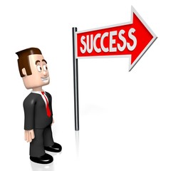 3D success concept
