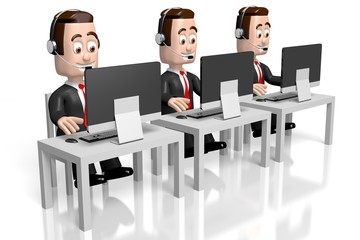 3D call center concept