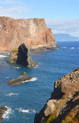 Obraz premium Mountains near Atlantic Ocean coasts.