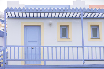 Detail of building from Crete, Anissaras, Greece