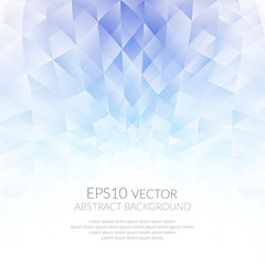 Abstract background with geometric pattern of triangles. Shades of blue. The texture of the surface and edges.