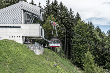 Funicular in the high mountains