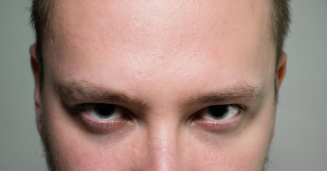Eyes man close up aggression anger