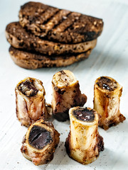 rustic english bone marrow toast