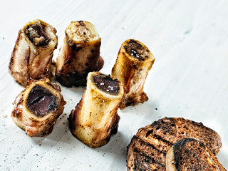 rustic english bone marrow toast