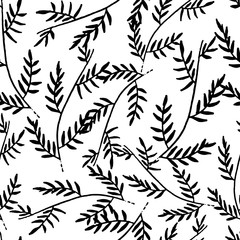 vector seamless texture of the branches on the white background - 164510794