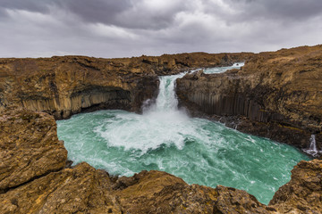 Aldeyjarfoss Waterfall in Highlands of Iceland
