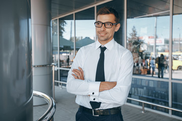 businessman in glasses