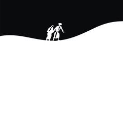 Fototapeta premium People in the desert