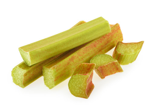 Rhubarb isolated on white background