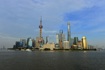 Obraz premium Shanghai world financial center skyscrapers