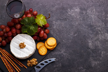 cheese platter snacks and wine