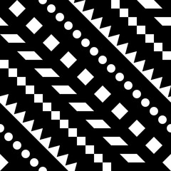 Obraz premium Ethnic Tribal Seamless Pattern. Geometric Ornamental illustration. Decorative Stylish Texture