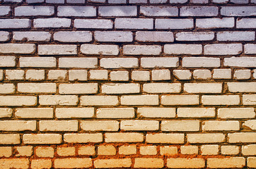 Colored bricks wall