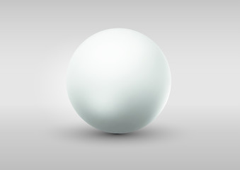 Blank gray sphere, vector illustration in realistic style, template for design. Rendered in 3D with shadows