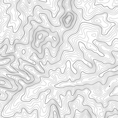 Topographic map background with space for copy . Line topography map contour background , geographic grid abstract vector illustration . Mountain hiking trail over terrain .