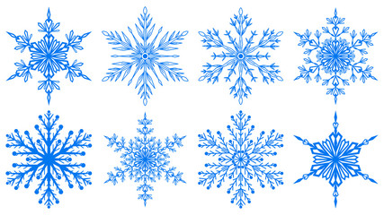 Set of Christmas snowflakes