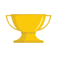 Winner trophy award gold cup cartoon flat icon element for sport award trophy design vector illustration