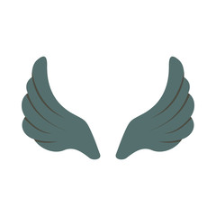 Wing flat icon for your design labels wing graphic and illustration vector object