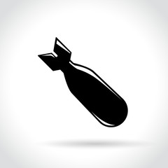 bomb icon on white background