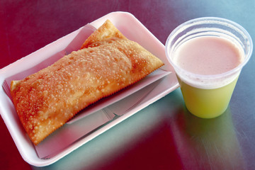 pastry and cane juice