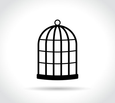 cage icon on white background