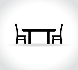 dining table on white background