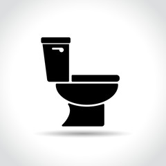 toilet icon on white background